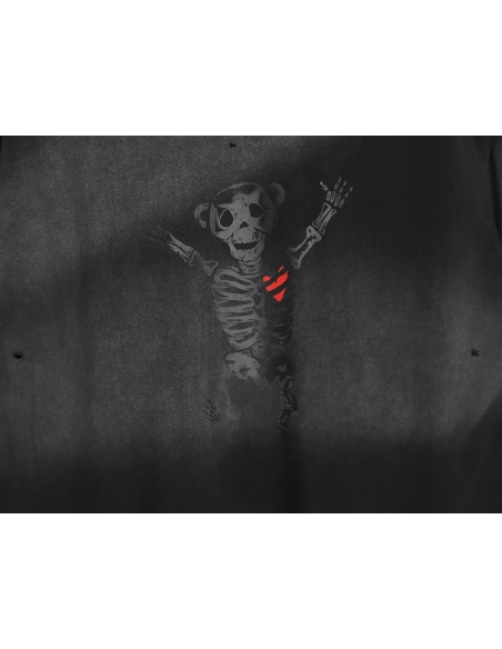 WE11 DONE Heart Skull Gradient Print Long Sleeve T-shirt TSK1,All order with free shipping We11done