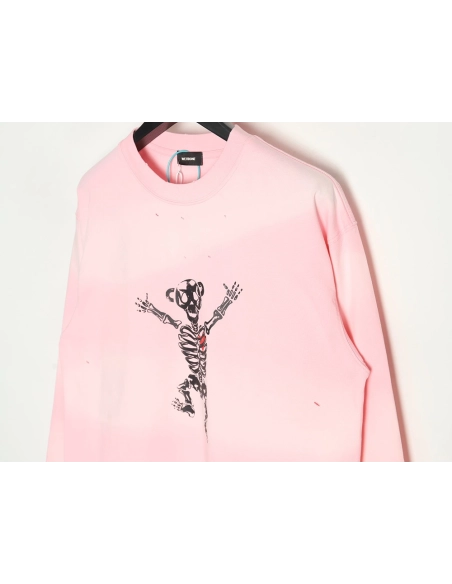 WE11 DONE Heart Skull Gradient Print Long Sleeve T-shirt,All order with free shipping We11done