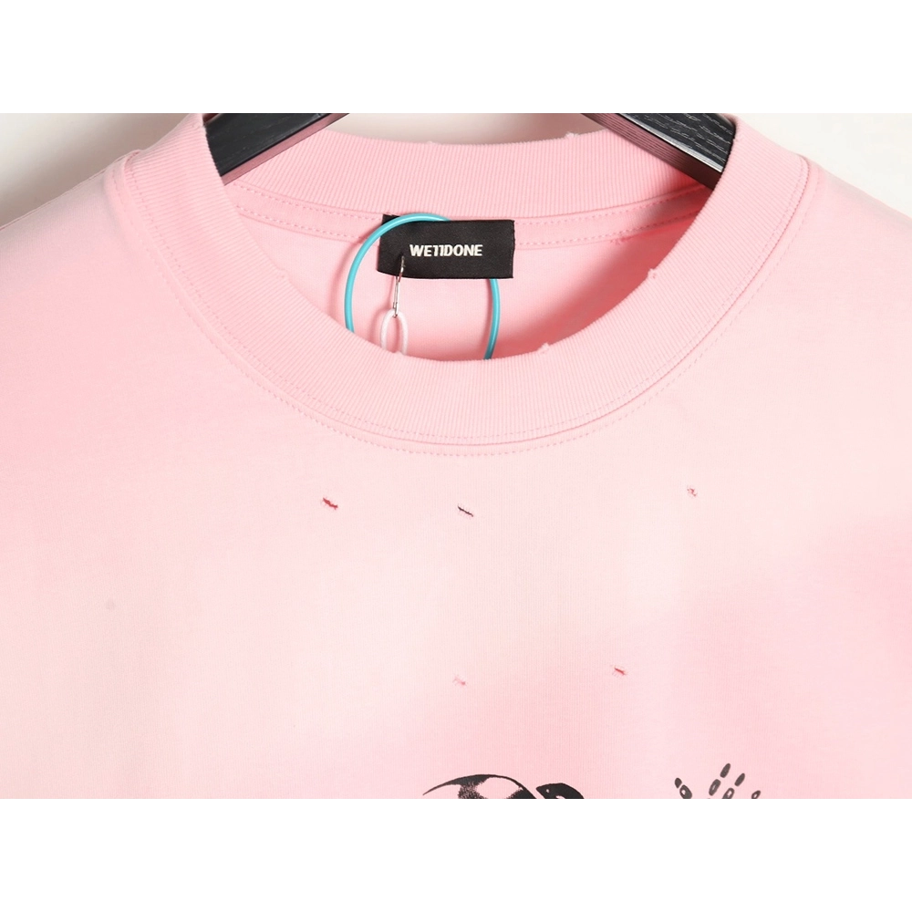 WE11 DONE Heart Skull Gradient Print Long Sleeve T-shirt,All order with free shipping We11done