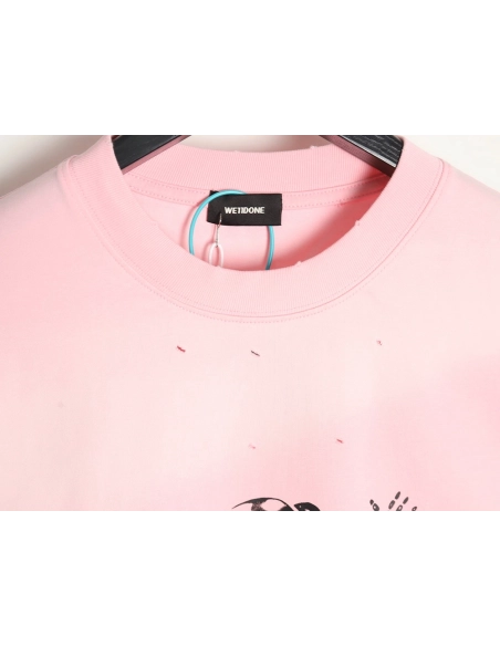 WE11 DONE Heart Skull Gradient Print Long Sleeve T-shirt,All order with free shipping We11done