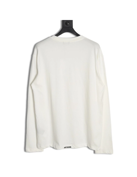 WE11 DONE Pearl Lettering Long Sleeve T-shirt,All order with free shipping We11done