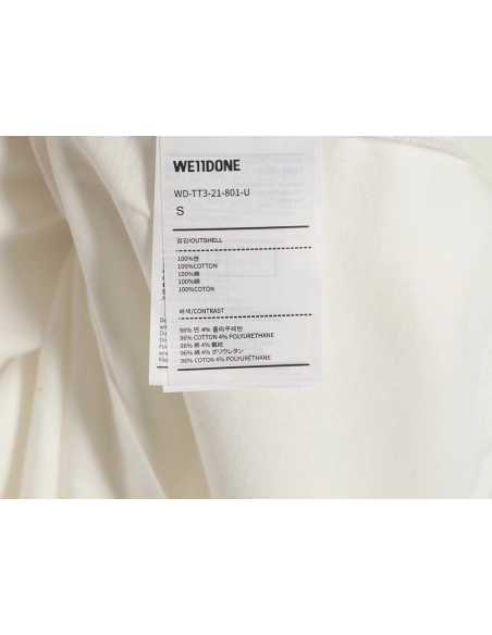 WE11 DONE Pearl Lettering Long Sleeve T-shirt,All order with free shipping We11done