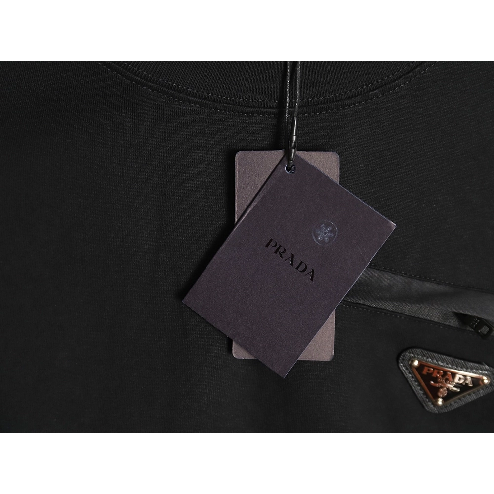 Prada pocket triangle metal logo long sleeve T-shirt TSK1,All order with free shipping Prada