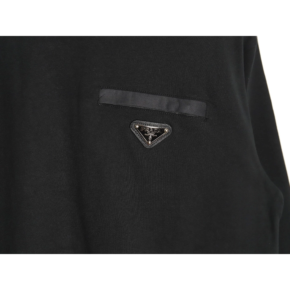 Prada pocket triangle metal logo long sleeve T-shirt TSK1,All order with free shipping Prada