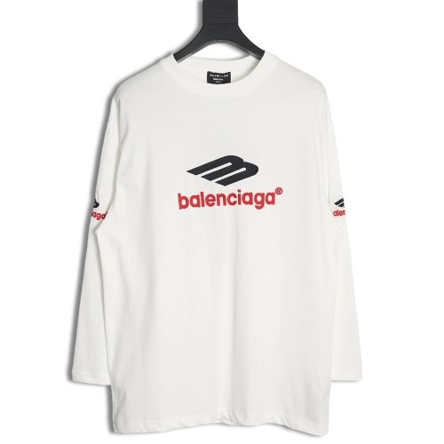 Balenciaga 3B embroidered logo long-sleeved T-shirt,All order with free shipping Balenciaga