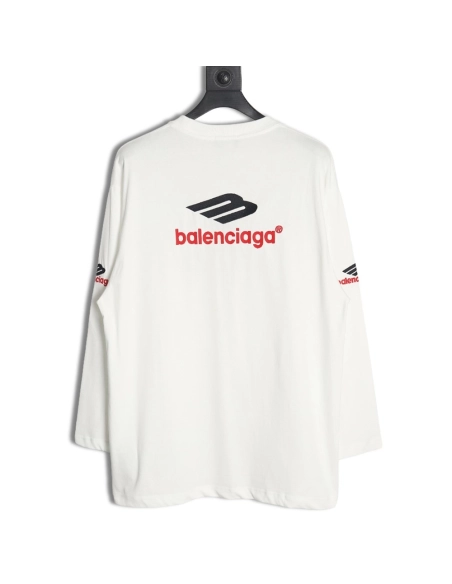 Balenciaga 3B embroidered logo long-sleeved T-shirt,All order with free shipping Balenciaga