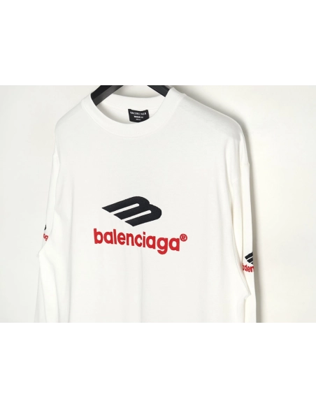 Balenciaga 3B embroidered logo long-sleeved T-shirt,All order with free shipping Balenciaga