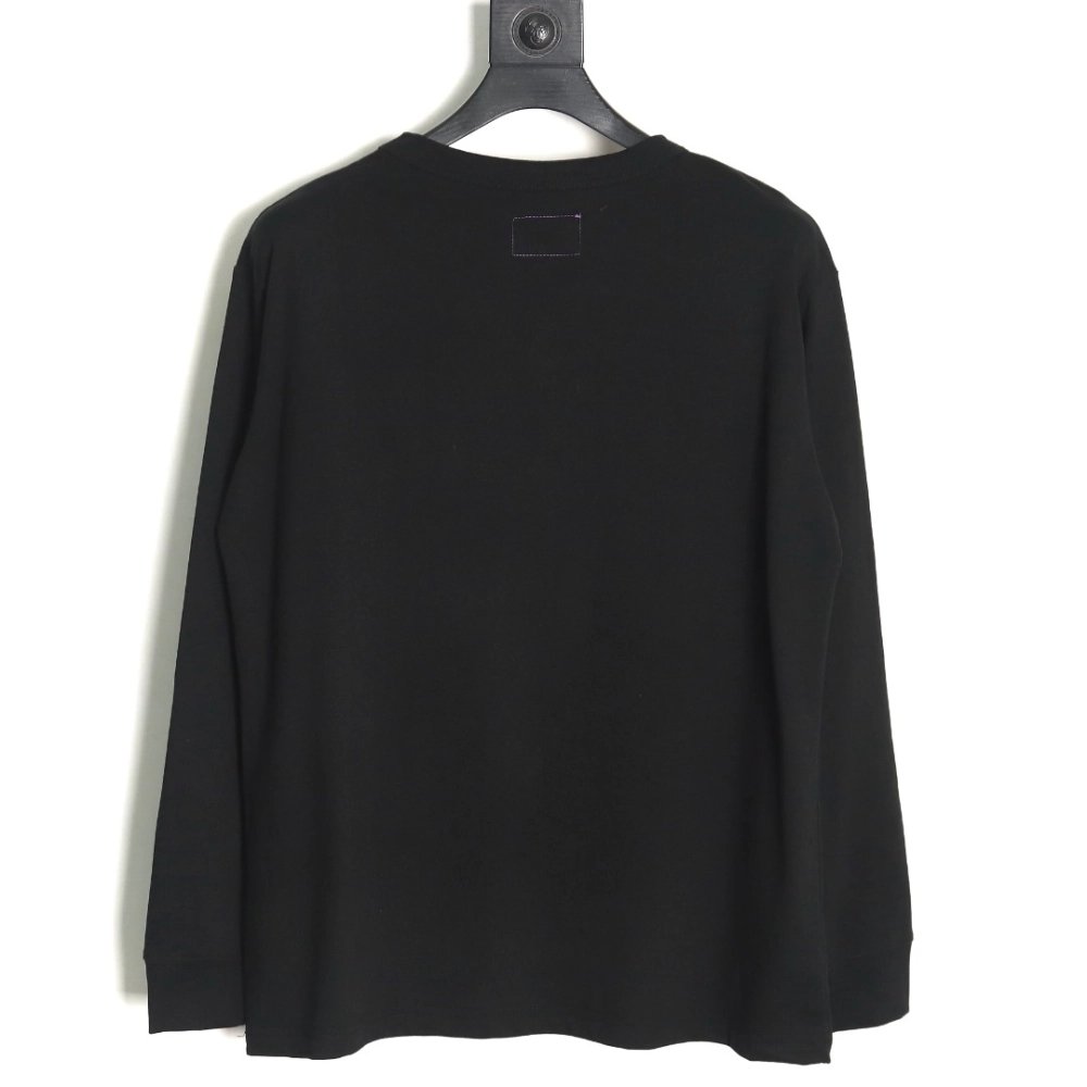 The North Face Purple Logo Embroidered Long Sleeve T-Shirt TSK2,All order with free shipping The North Face