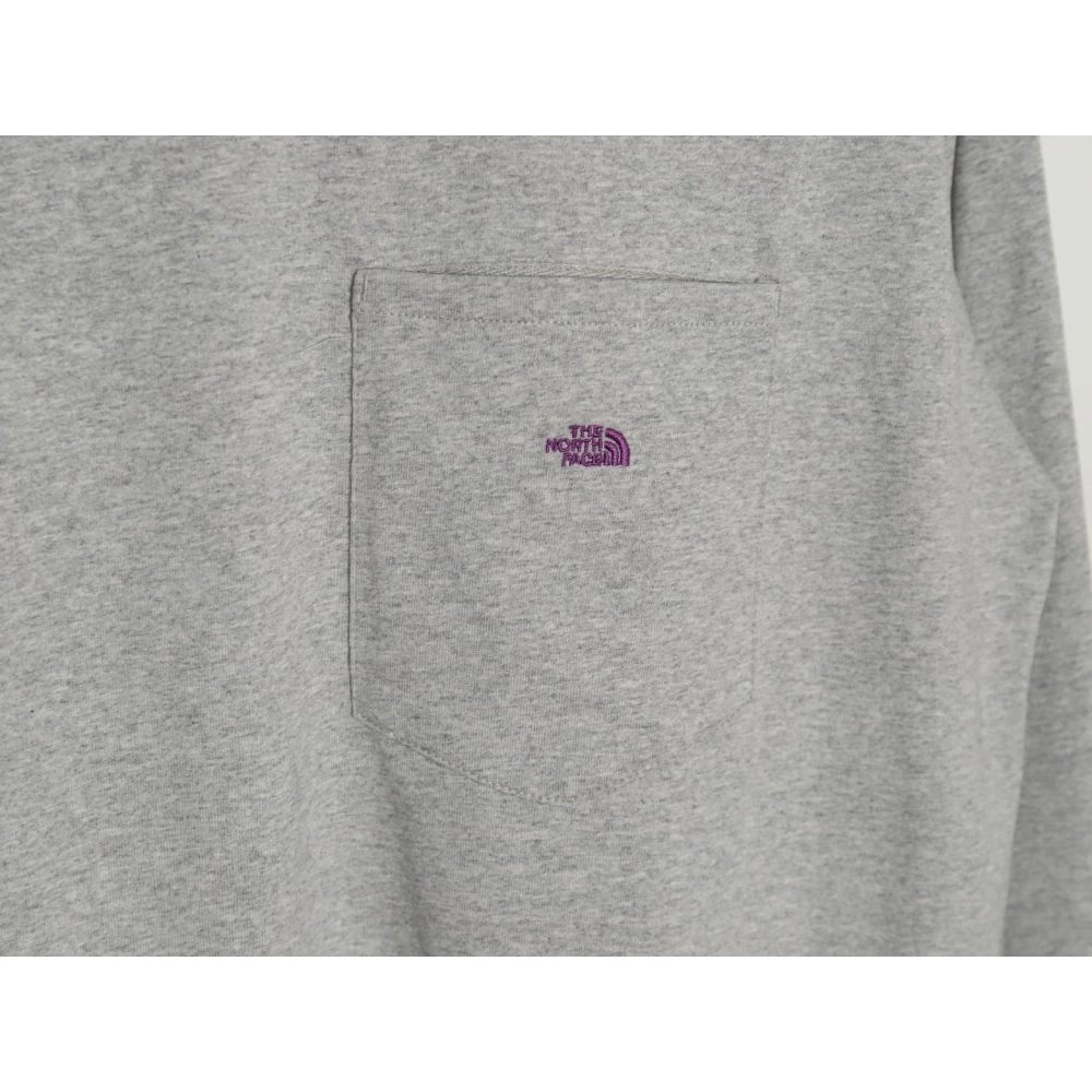 The North Face Purple Logo Embroidered Long Sleeve T-Shirt TSK1,All order with free shipping The North Face