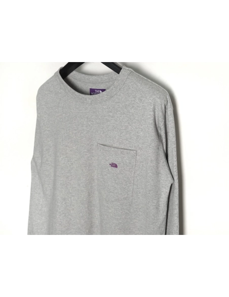 The North Face Purple Logo Embroidered Long Sleeve T-Shirt TSK1,All order with free shipping The North Face