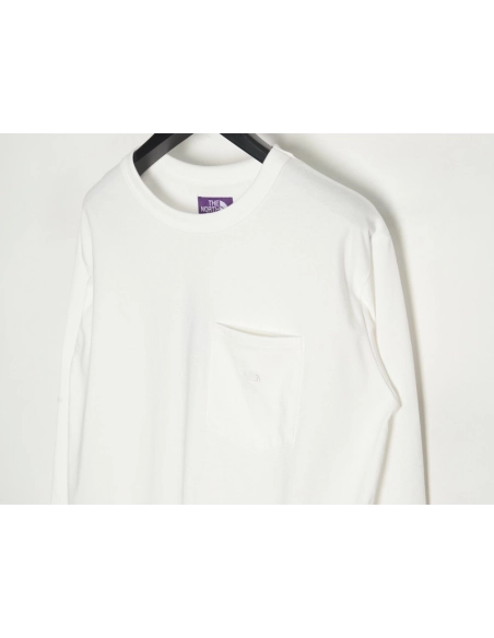 The North Face Purple Logo Embroidered Long Sleeve T-Shirt,All order with free shipping The North Face