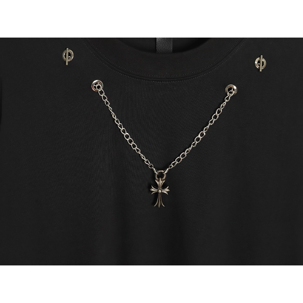 Chrome hearts hardware cross pendant long-sleeved T-shirt TSK2,All order with free shipping Chrome Hearts with free shipping