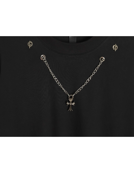 Chrome hearts hardware cross pendant long-sleeved T-shirt TSK2,All order with free shipping Chrome Hearts with free shipping