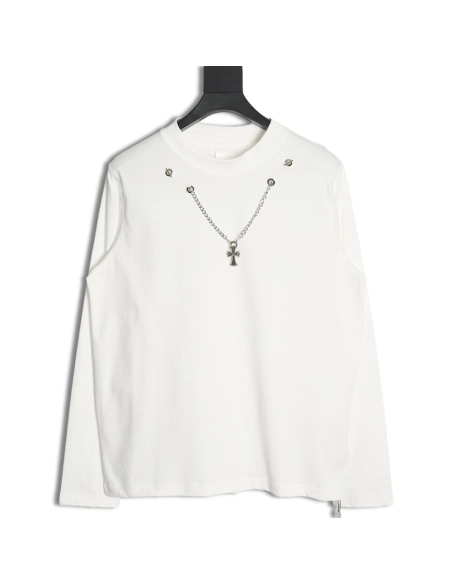 Chrome hearts hardware cross pendant long-sleeved T-shirt,All order with free shipping Chrome Hearts with free shipping
