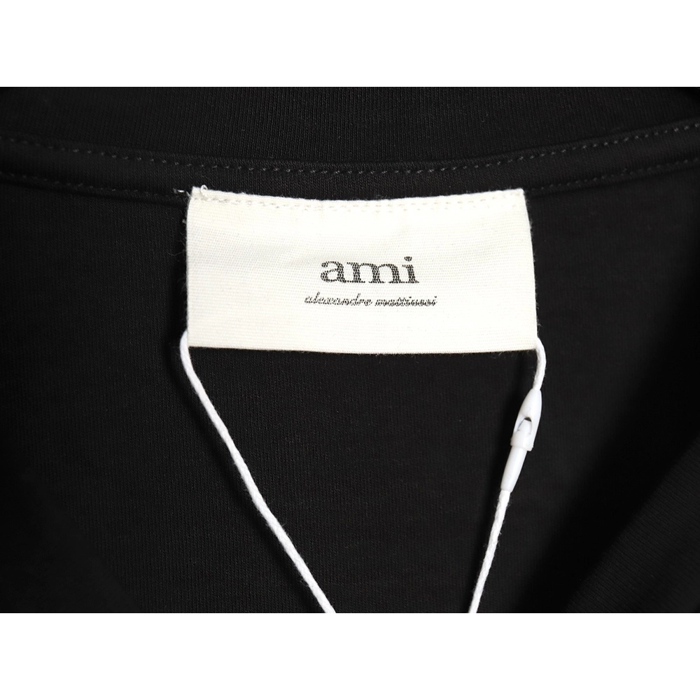 Ami small heart logo embroidered long sleeve T-shirt TSK1,All order with free shipping Ami