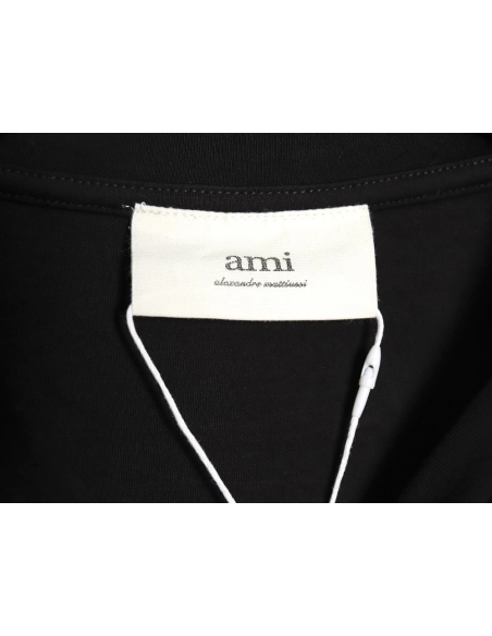 Ami small heart logo embroidered long sleeve T-shirt TSK1,All order with free shipping Ami