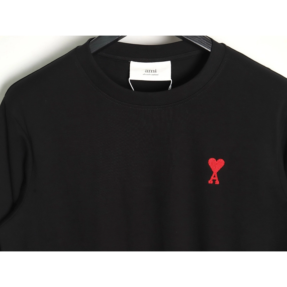 Ami small heart logo embroidered long sleeve T-shirt TSK1,All order with free shipping Ami