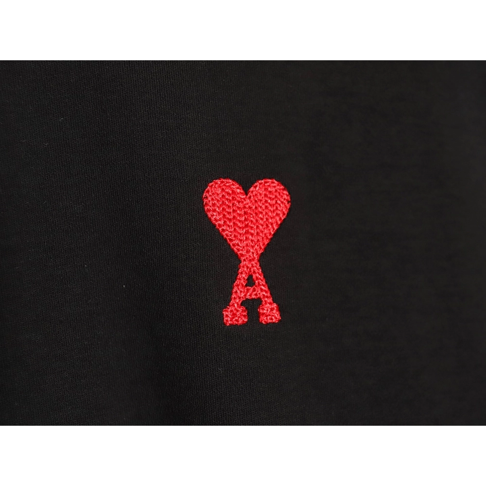 Ami small heart logo embroidered long sleeve T-shirt TSK1,All order with free shipping Ami