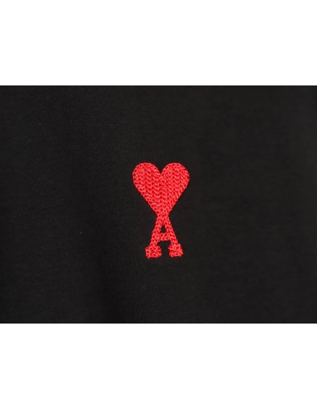 Ami small heart logo embroidered long sleeve T-shirt TSK1,All order with free shipping Ami