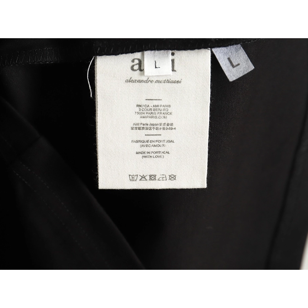 Ami small heart logo embroidered long sleeve T-shirt TSK1,All order with free shipping Ami