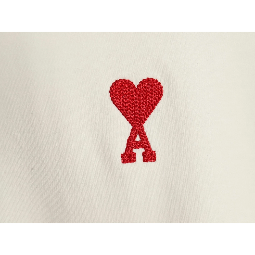 Ami small heart logo embroidered long sleeve T-shirt,All order with free shipping Ami