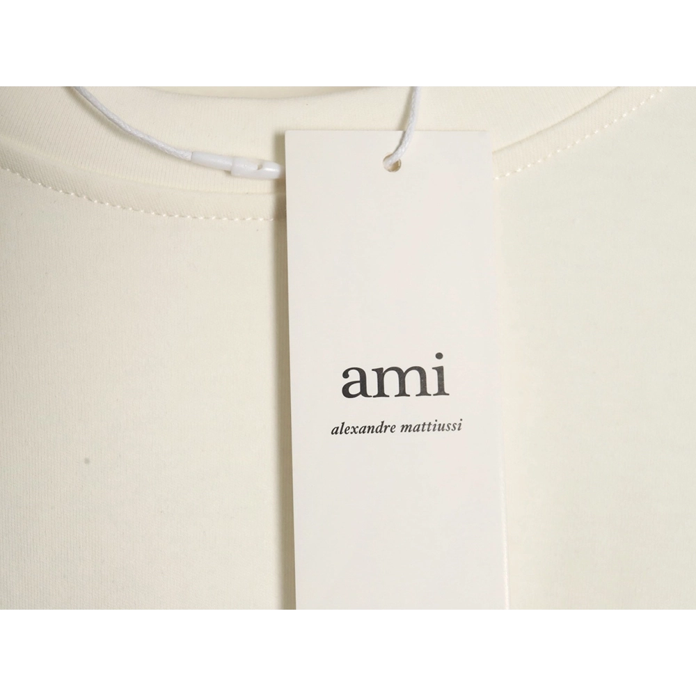 Ami small heart logo embroidered long sleeve T-shirt,All order with free shipping Ami