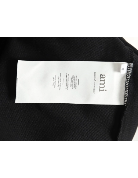 Ami Paris Love Ribbon Lapel Long Sleeve T-shirt TSK1,All order with free shipping Ami