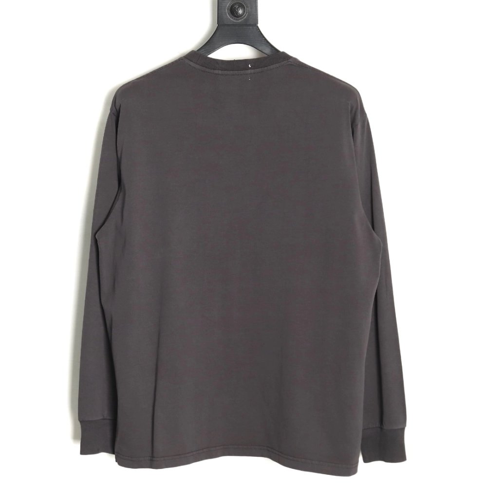 Bape small logo embroidered long sleeve T-shirt TSK1,All order with free shipping Bape