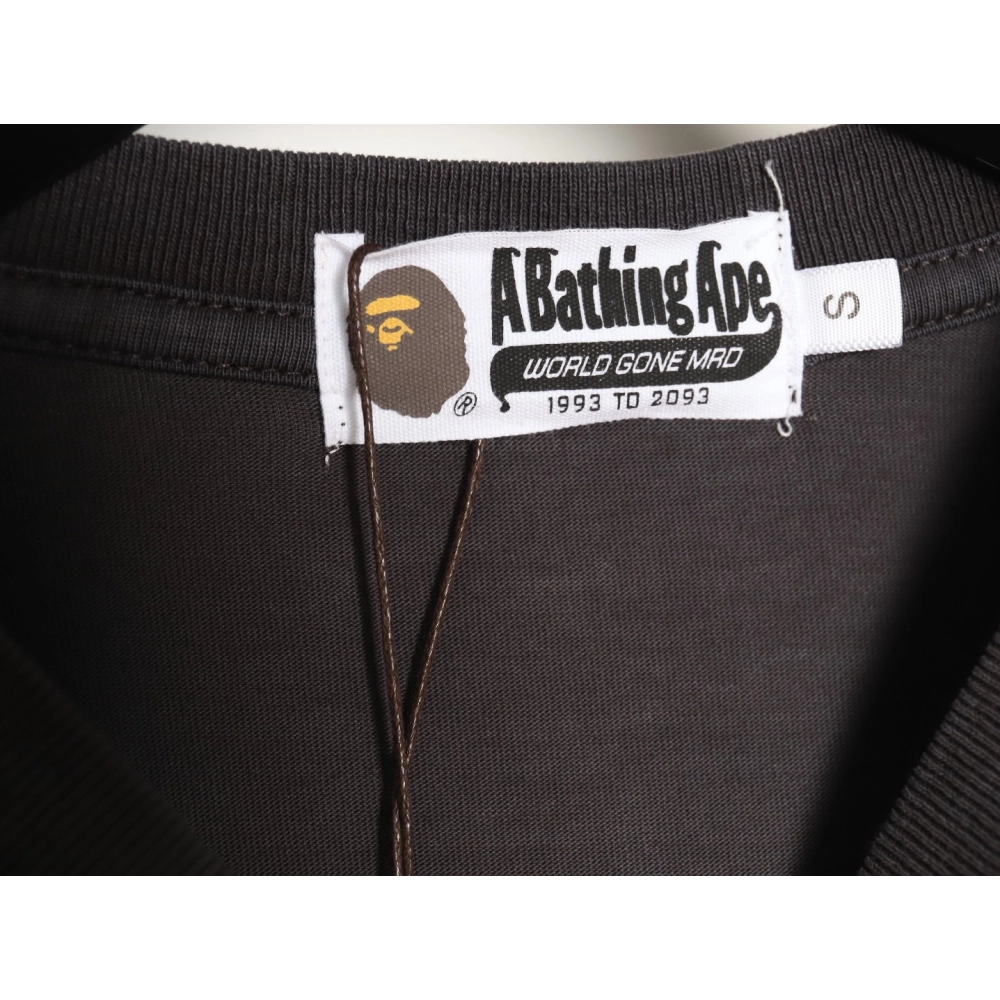 Bape small logo embroidered long sleeve T-shirt TSK1,All order with free shipping Bape