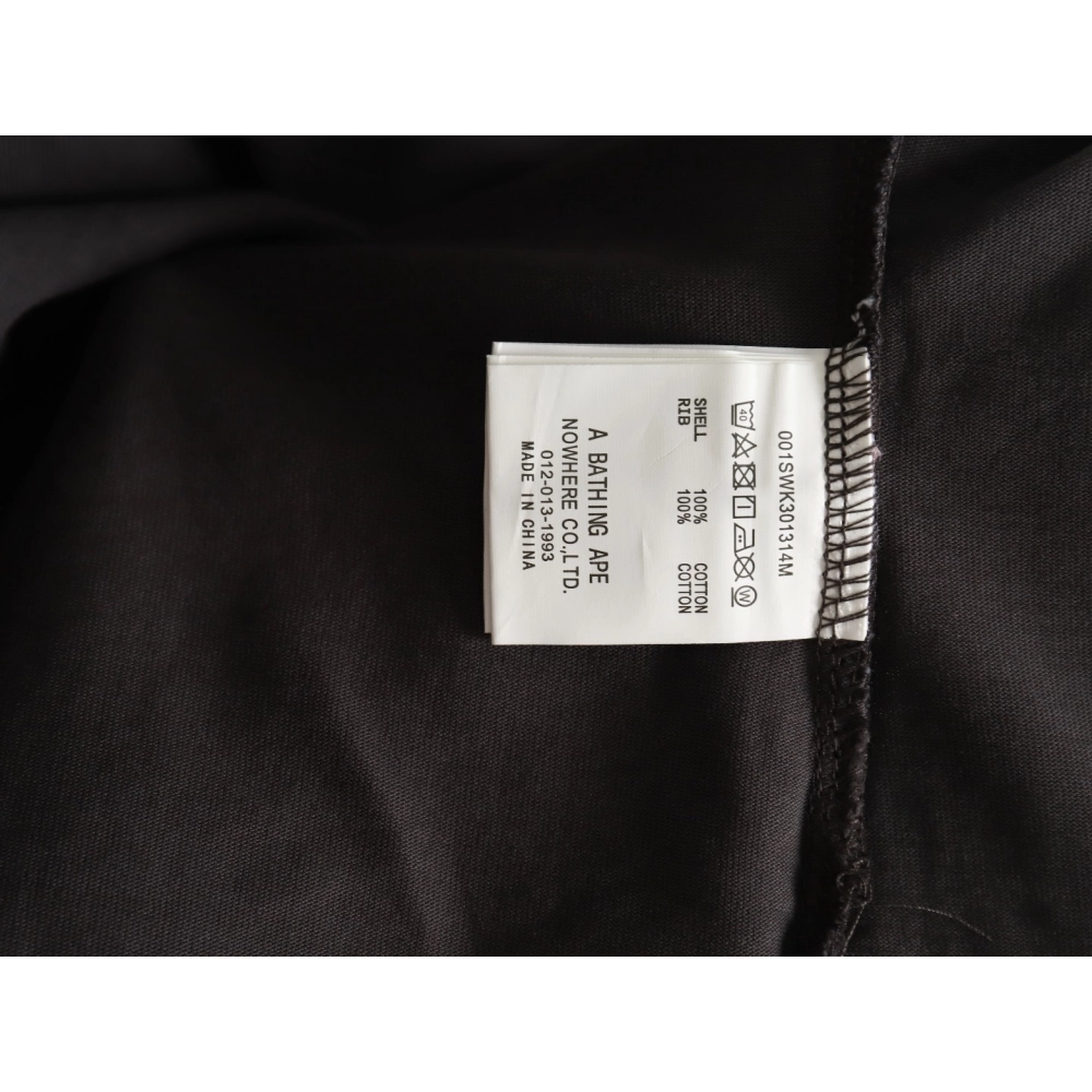 Bape small logo embroidered long sleeve T-shirt TSK1,All order with free shipping Bape