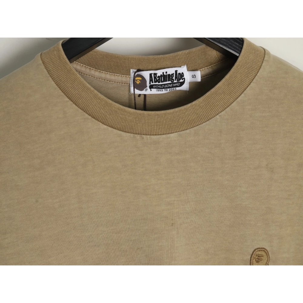 Bape small logo embroidered long sleeve T-shirt,All order with free shipping Bape