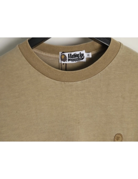 Bape small logo embroidered long sleeve T-shirt,All order with free shipping Bape