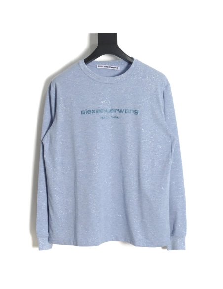 Discount Alexander Wang 23FW glitter long-sleeved T-shirt,All order with free shipping Discount Alexander Wang