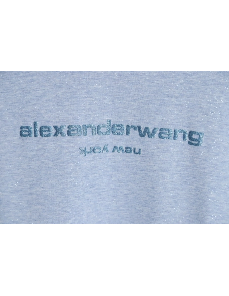 Discount Alexander Wang 23FW glitter long-sleeved T-shirt,All order with free shipping Discount Alexander Wang
