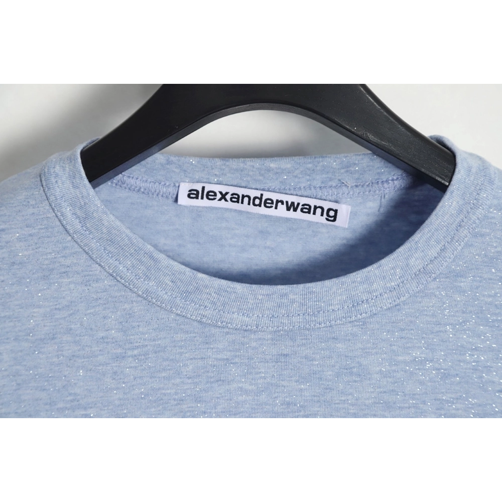 Discount Alexander Wang 23FW glitter long-sleeved T-shirt,All order with free shipping Discount Alexander Wang