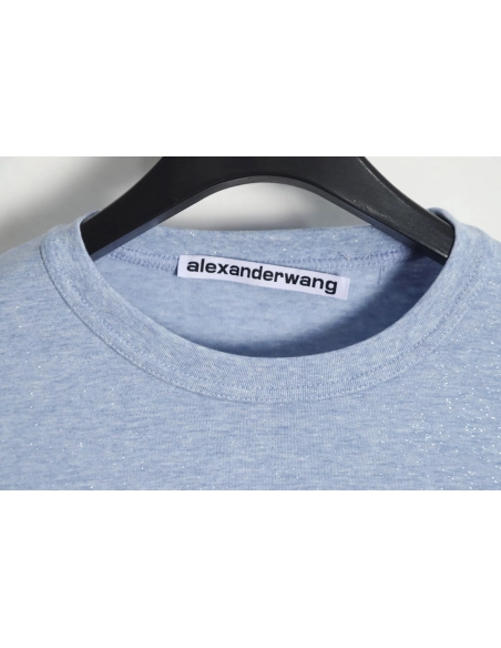 Discount Alexander Wang 23FW glitter long-sleeved T-shirt,All order with free shipping Discount Alexander Wang