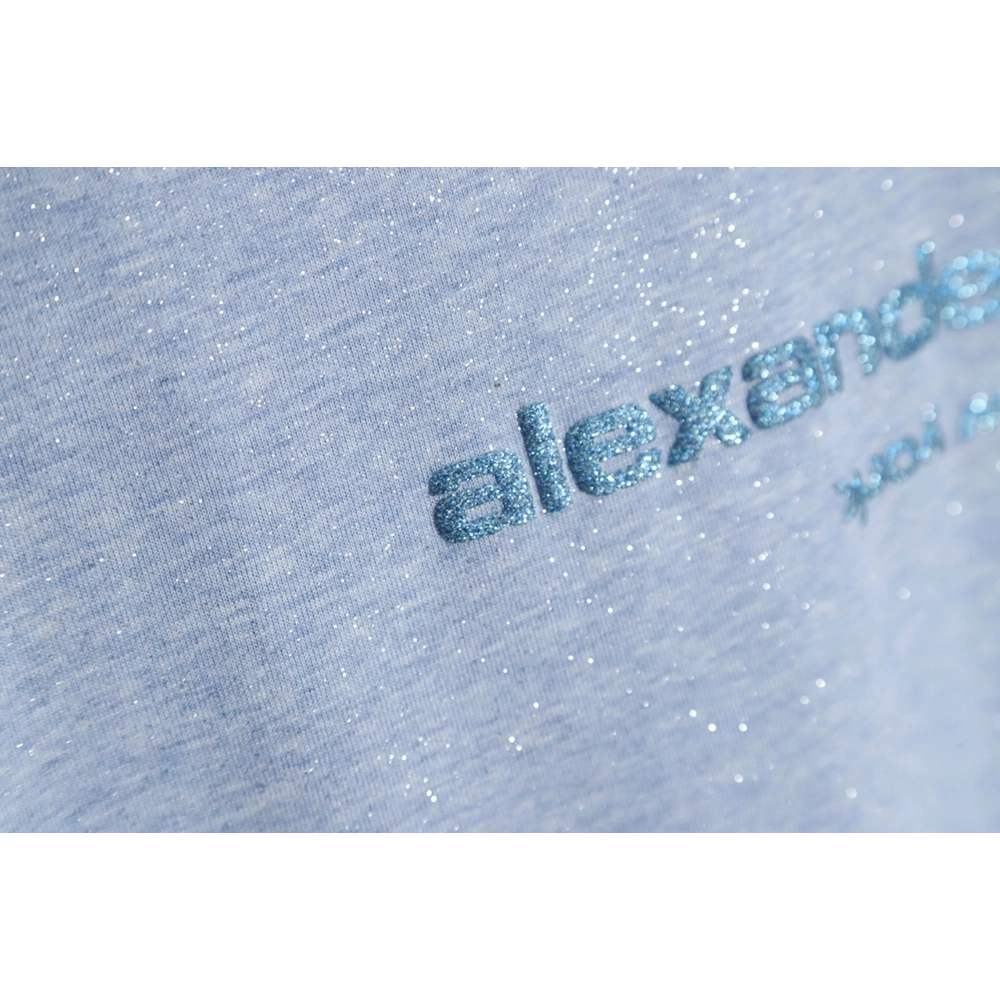 Discount Alexander Wang 23FW glitter long-sleeved T-shirt,All order with free shipping Discount Alexander Wang