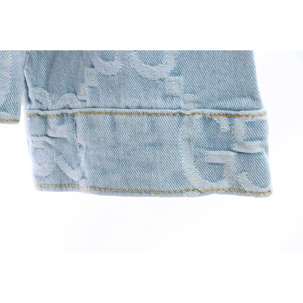 Gucci coconut palm embroidered denim jacket,Gucci Jacket,Jacket,APPAREL