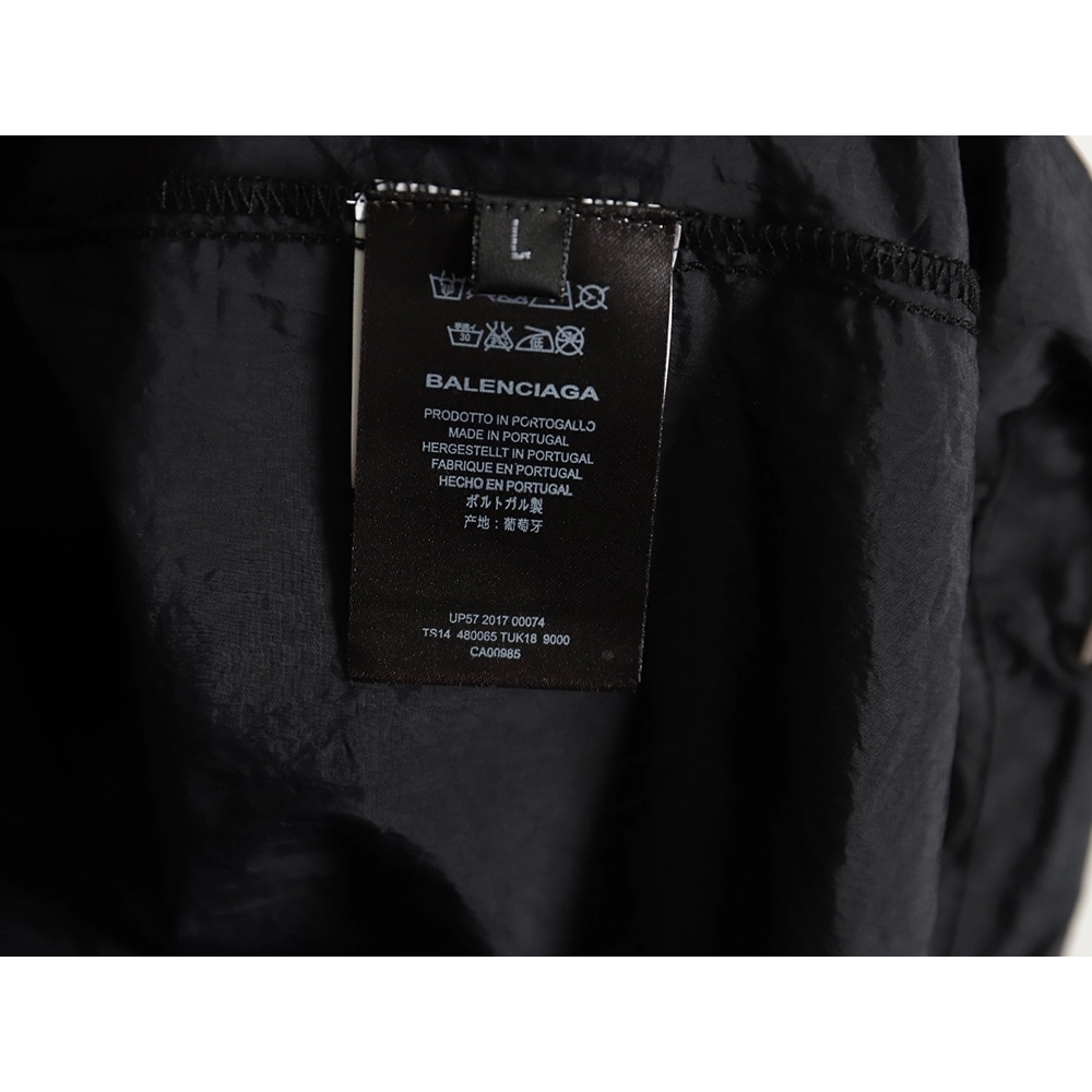 Balenciaga Zippered Logo Embroidered Long Sleeve Jacket TSK1,Balenciaga Jacket,Jacket,APPAREL