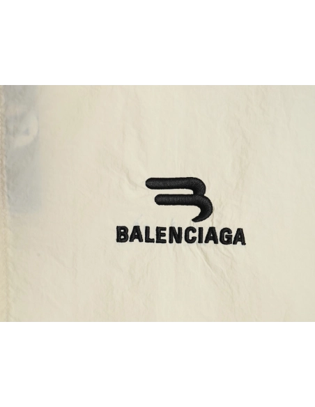 Balenciaga Zippered Logo Embroidered Long Sleeve Jacket,Balenciaga Jacket,Jacket,APPAREL