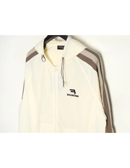 Balenciaga Zippered Logo Embroidered Long Sleeve Jacket,Balenciaga Jacket,Jacket,APPAREL