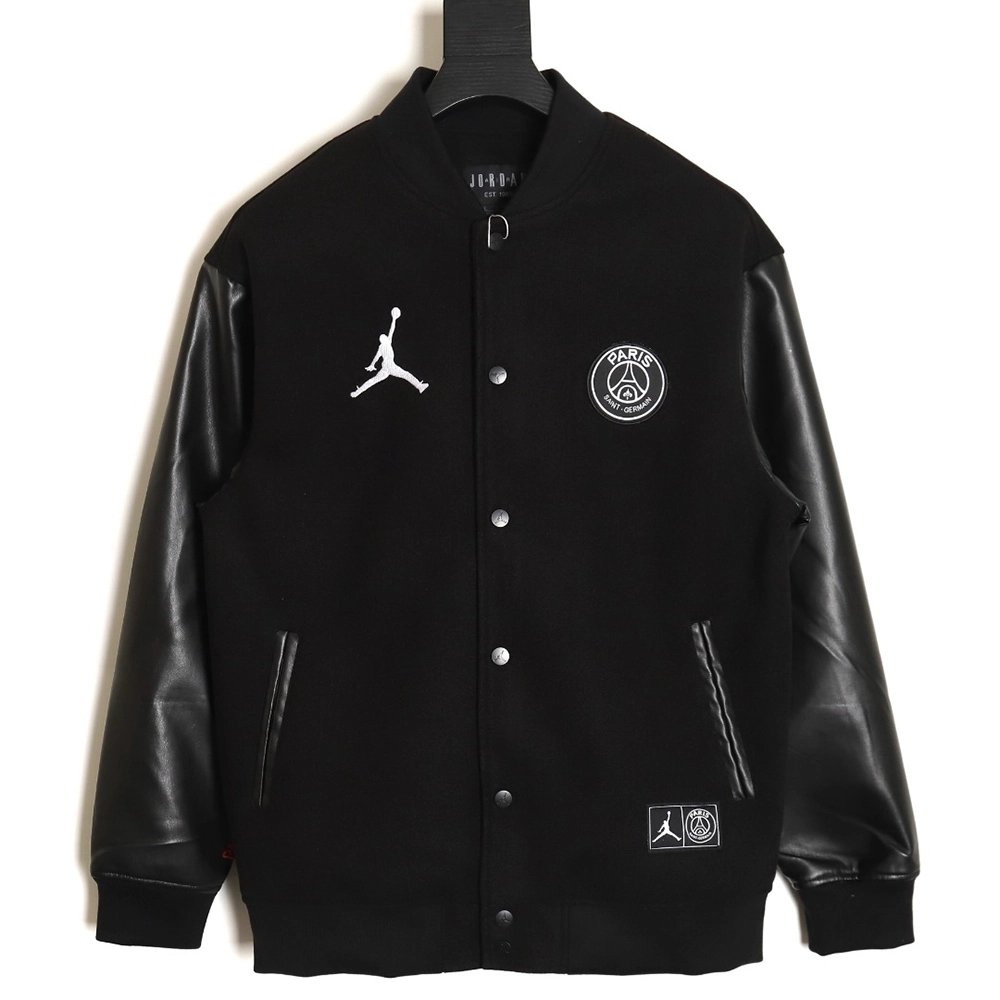 Air Jordan x Paris SaintGermain wool baseball jacket,Air Jordan Jacket,Jacket,APPAREL