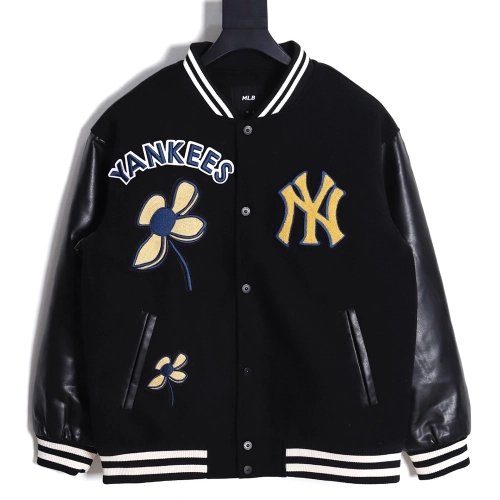 MLB logo embroidered vintage baseball jacket,MLB Jacket,Jacket,APPAREL