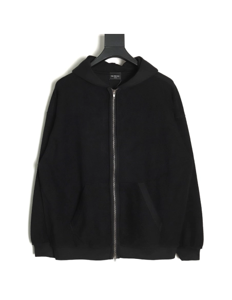 Balenciaga reverse embroidered double ring zipper hooded jacket,Balenciaga Jacket,Jacket,APPAREL