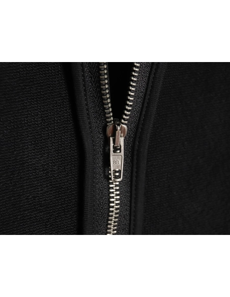 Balenciaga reverse embroidered double ring zipper hooded jacket,Balenciaga Jacket,Jacket,APPAREL