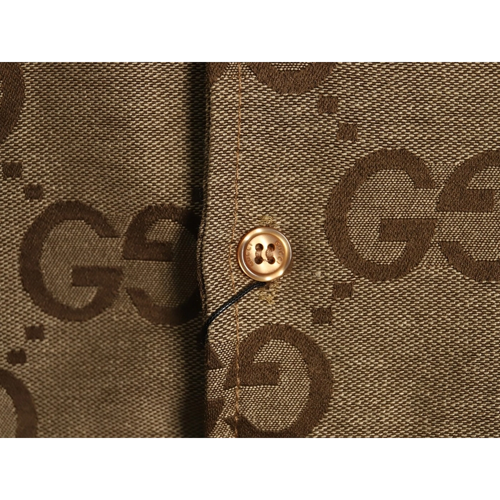 Gucci Double G small jacquard lapel longsleeved shirt jacket,Gucci Jacket,Jacket,APPAREL