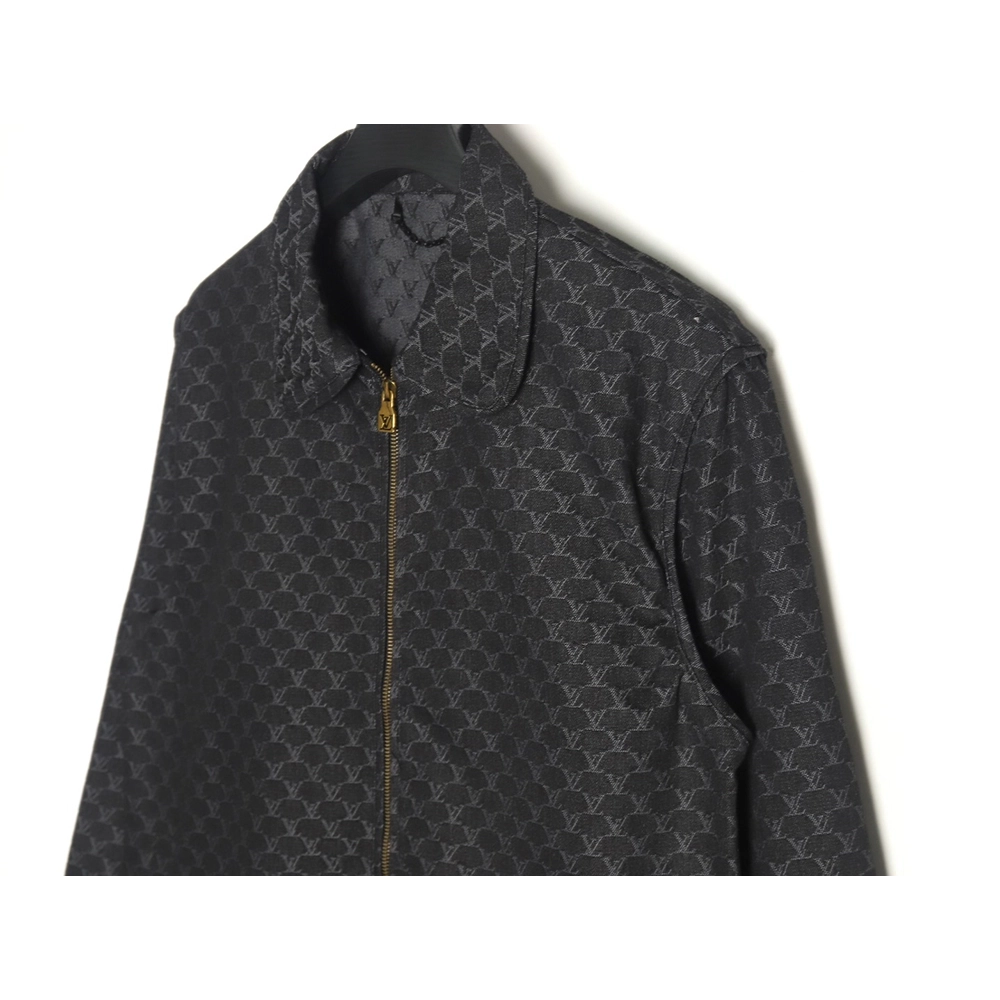 Louis Vuitton All Over Print Jacquard Coat Casual Jacket,Louis Vuitton Jacket,Jacket,APPAREL