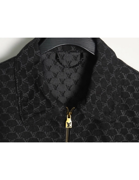 Louis Vuitton All Over Print Jacquard Coat Casual Jacket,Louis Vuitton Jacket,Jacket,APPAREL