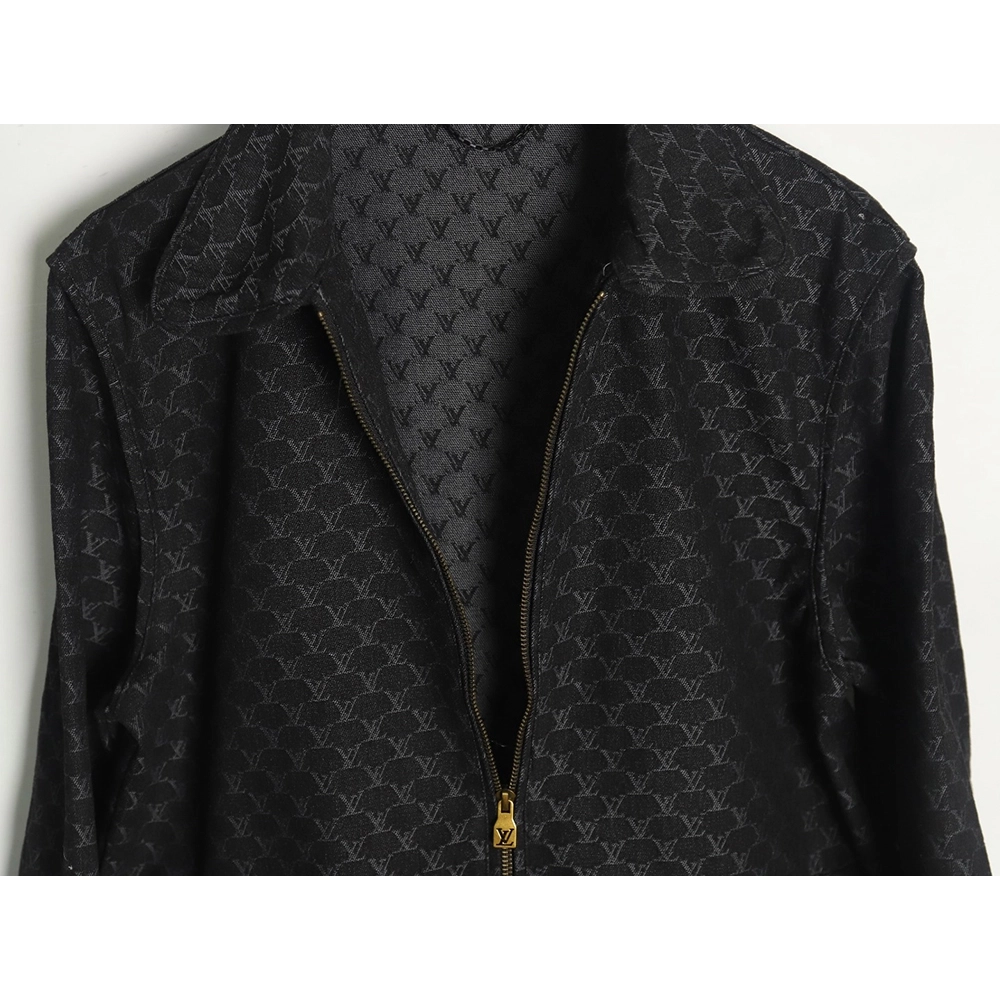 Louis Vuitton All Over Print Jacquard Coat Casual Jacket,Louis Vuitton Jacket,Jacket,APPAREL