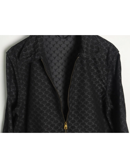 Louis Vuitton All Over Print Jacquard Coat Casual Jacket,Louis Vuitton Jacket,Jacket,APPAREL